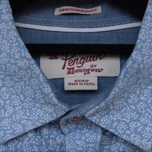 Original Penguin Pastel Blue Floral Dress Shirt